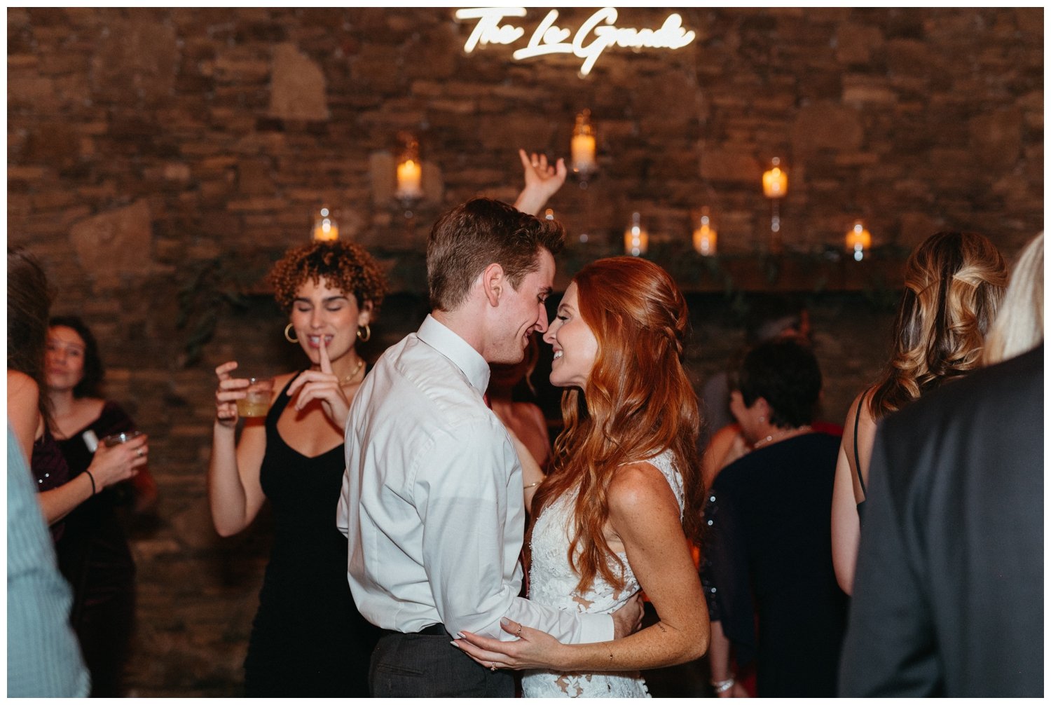 A slow dance at the mountain wedding venue