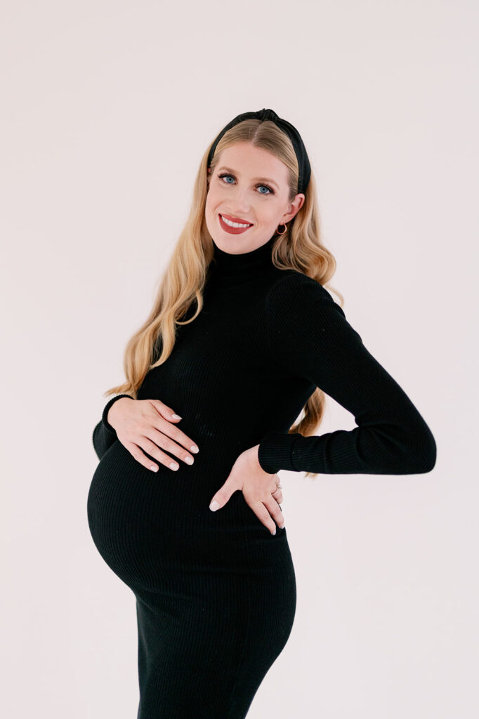 studio maternity session in atlanta